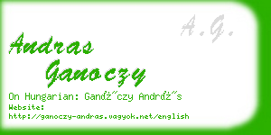 andras ganoczy business card